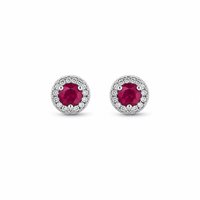 Pendientes Donna Oro Mujer in Oro blanco Rubini+Diamanti LOR121006.008